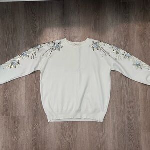 Sequin gold/silver star sweater